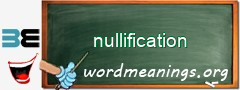 WordMeaning blackboard for nullification